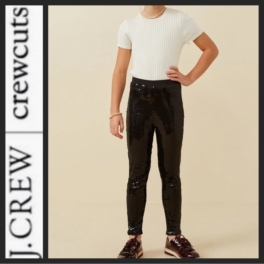 J. Crew|Crewcuts Black Sequin Leggings
